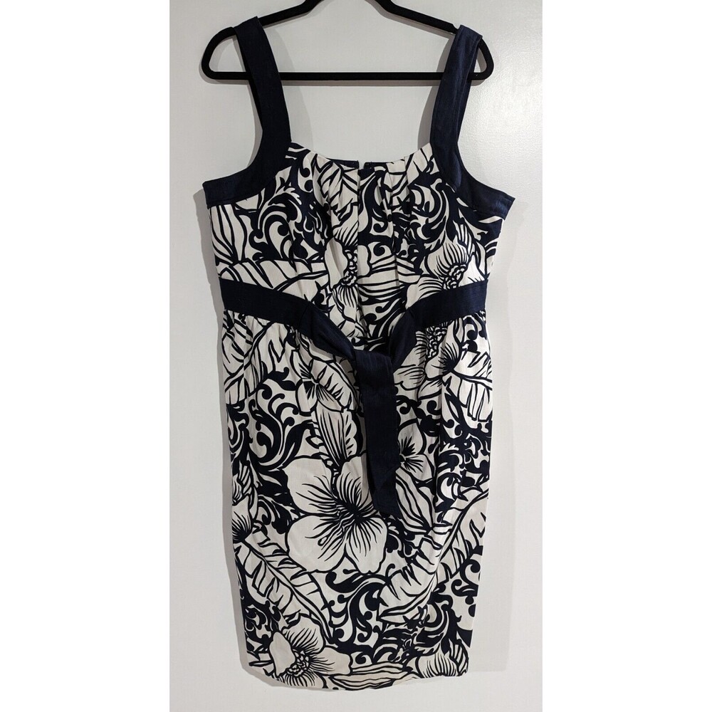 London Times Black and White Floral Dress Size 18W